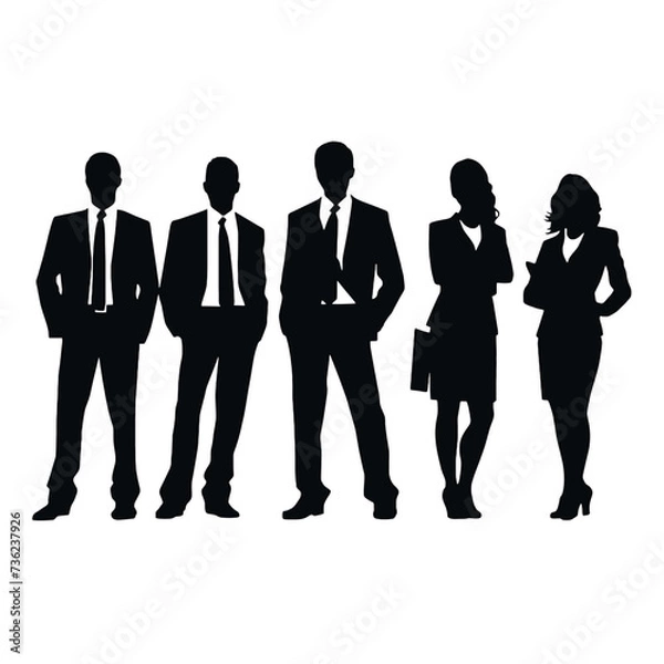 Obraz business people silhouette 