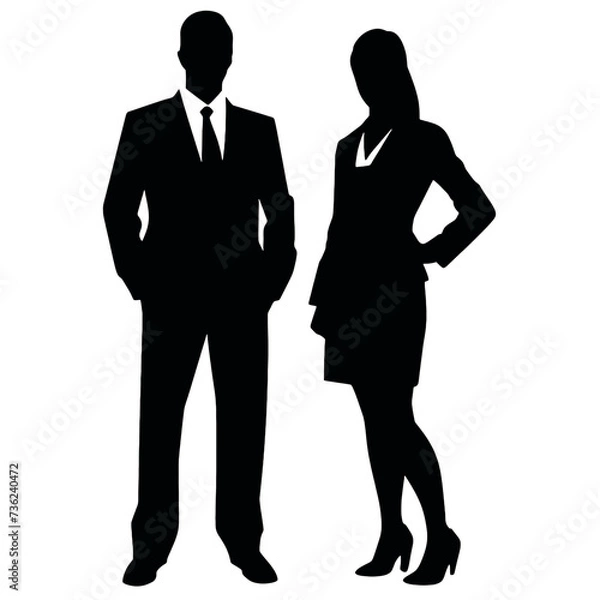 Obraz business people silhouette 