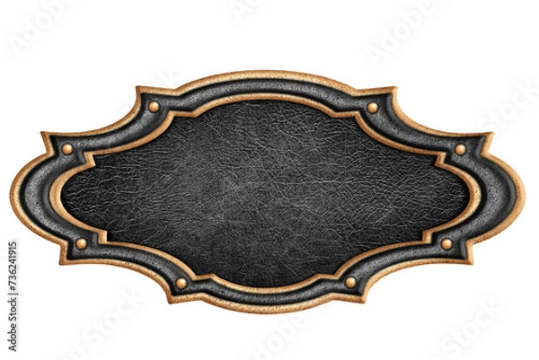 Obraz vintage combined two-tone figured metal frame isolated on white