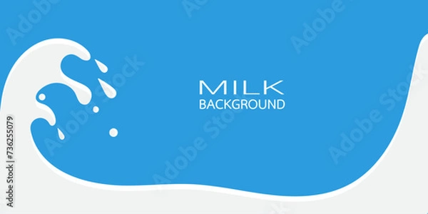 Obraz Milk splash background vector illustration