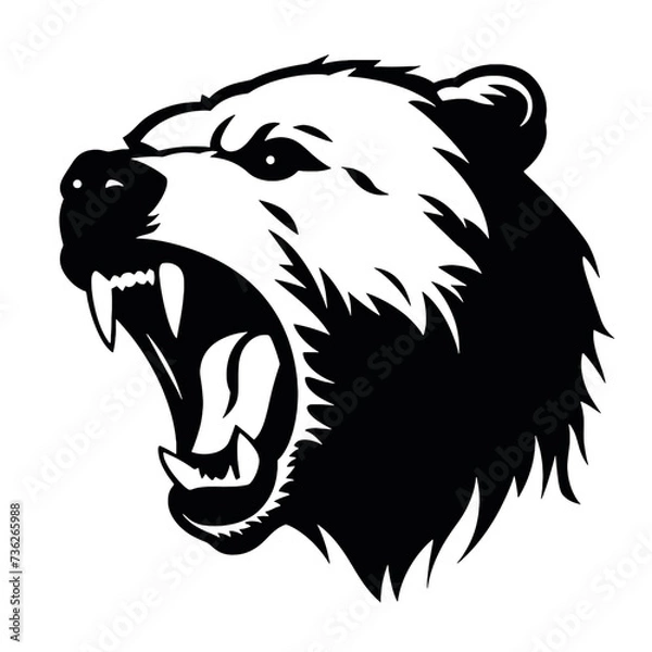 Obraz Grizzly bear silhouette