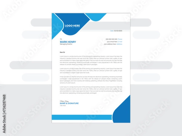 Obraz Vector New Professional letterhead design

