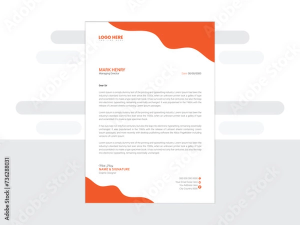 Obraz Vector New Professional letterhead design
