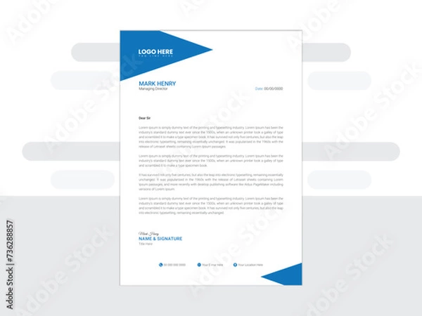 Obraz Vector New Professional letterhead design
