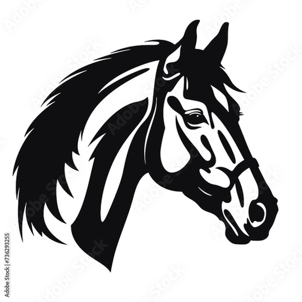 Obraz Horse head silhouette 