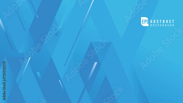 Obraz bg_abstract_geoVector graphic background minimalist geometric abstract pattern for business template _blue