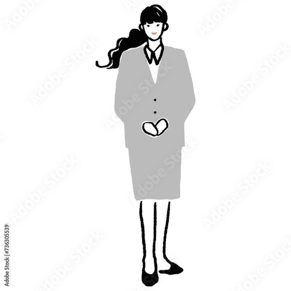 Obraz スーツを着た女性のイラスト