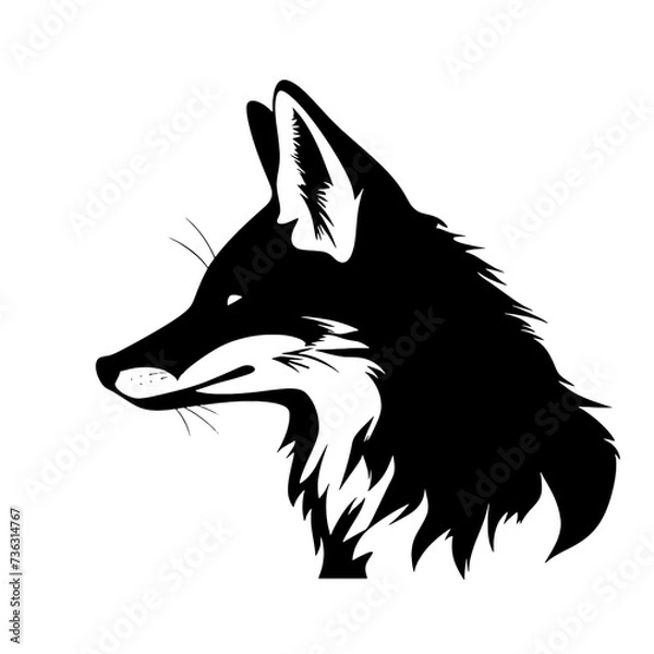 Fototapeta 
fox  head silhouette 