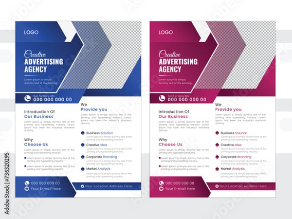 Obraz Modern Business Flyer Template Design