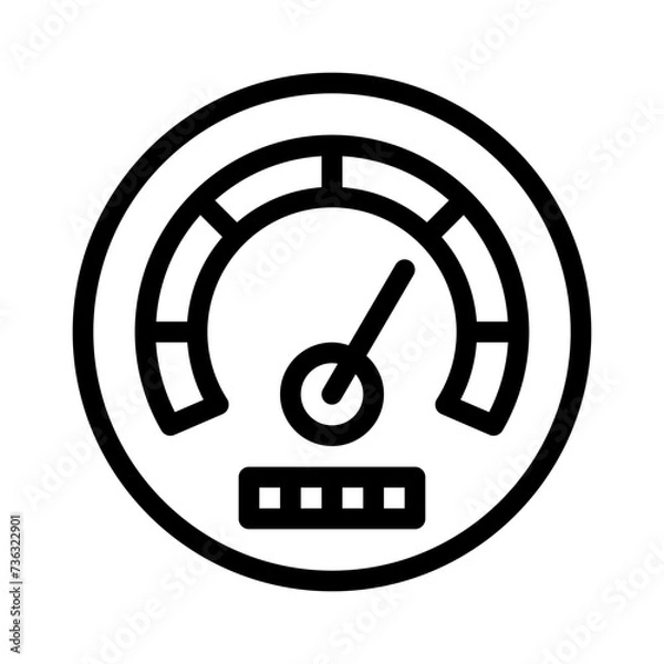 Obraz speedometer line icon