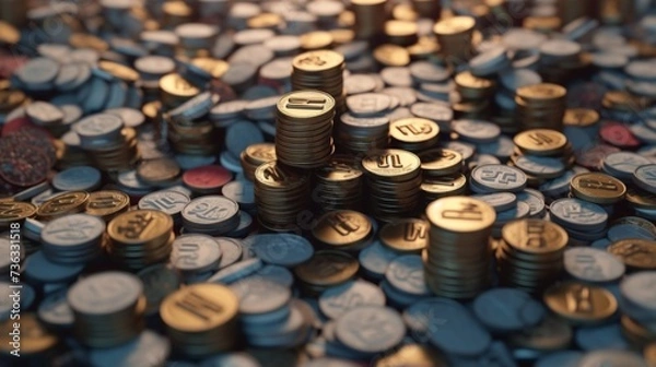 Fototapeta Concept of taxes paid by individuals and corporations.Generative AI