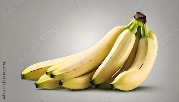 Fototapeta Isolated Banana Cluster on White Background
