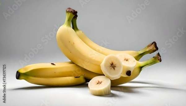 Fototapeta Isolated Banana Cluster on White Background