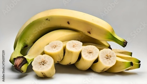 Fototapeta Isolated Banana Cluster on White Background