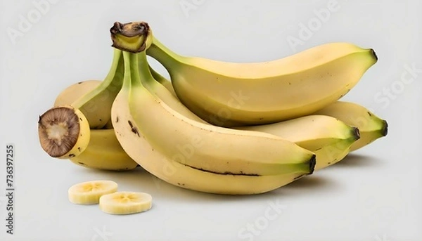 Fototapeta Isolated Banana Cluster on White Background