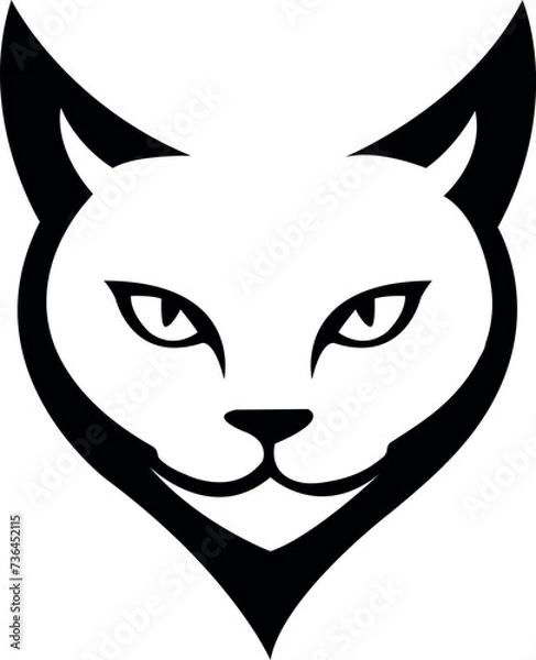Obraz cat vector art and logo design.