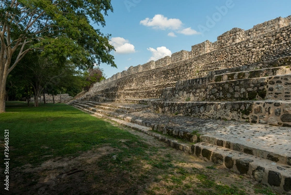 Obraz Ciudad Maya de Edzná en Campeche, México.
