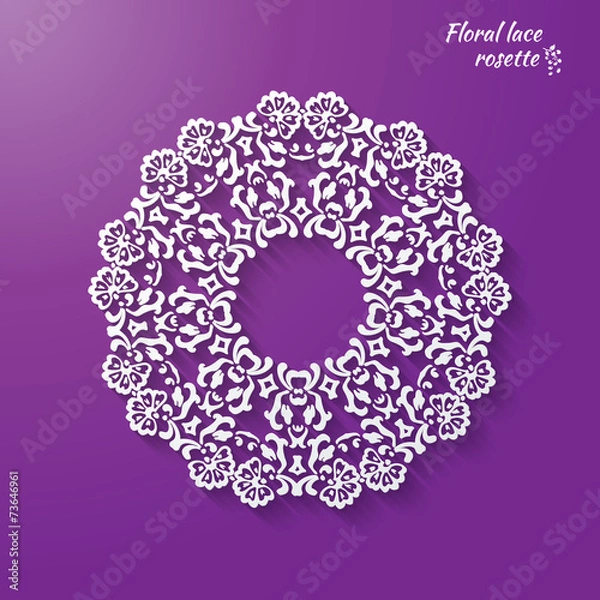 Obraz snowflake, flower, folk style.