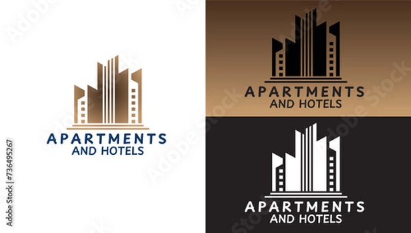 Obraz Apartments & Hotels Logo Template