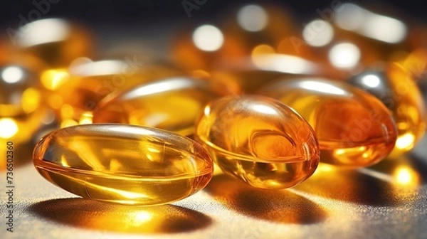Obraz Golden Health Capsules: Omega-3 Boost