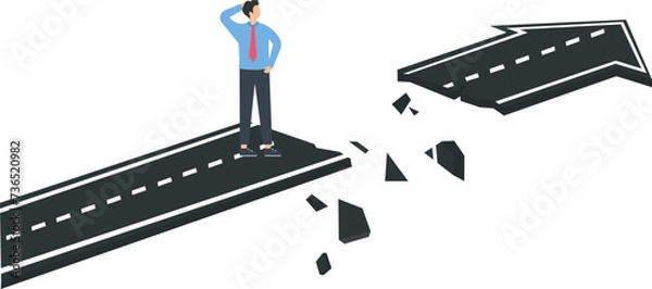 Obraz Conquering adversity and overcomes challenges, Way to success or hard work growth concept,
