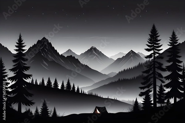 Obraz winter mountain landscape