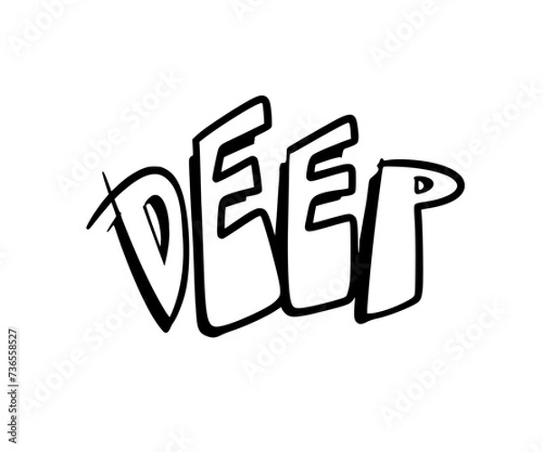 Fototapeta Graffit sign Deep, vector, isolated