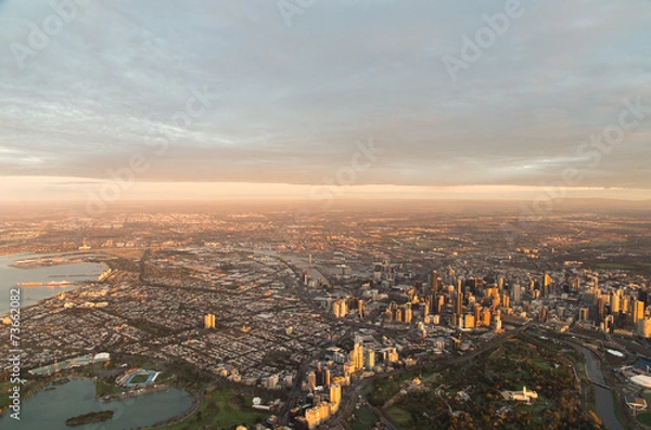Obraz Widok z lotu ptaka Melbourne