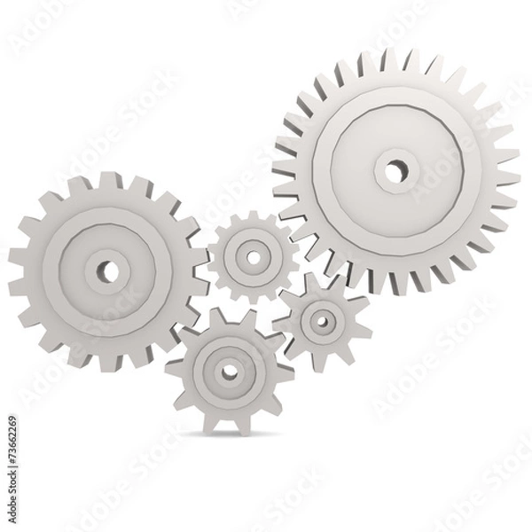 Obraz White gear