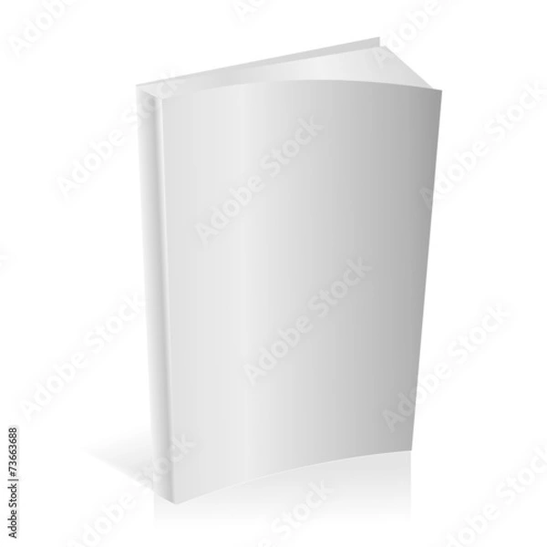Obraz Blank book on white background. Vector.