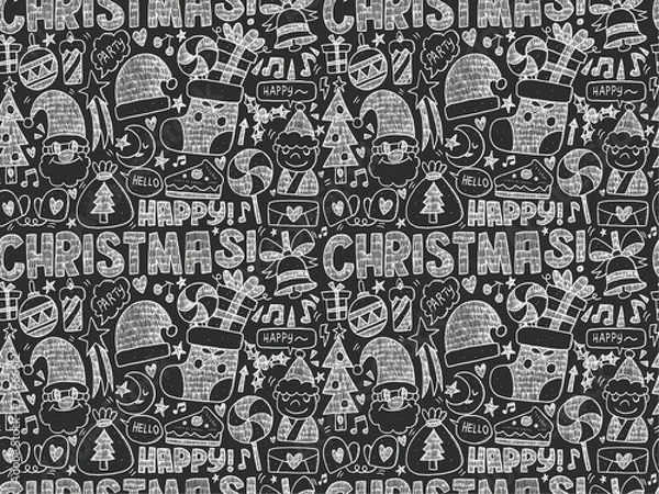 Fototapeta seamless christmas pattern