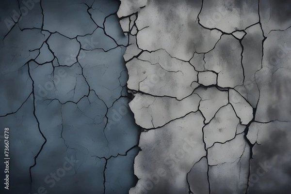 Obraz old cracked wall