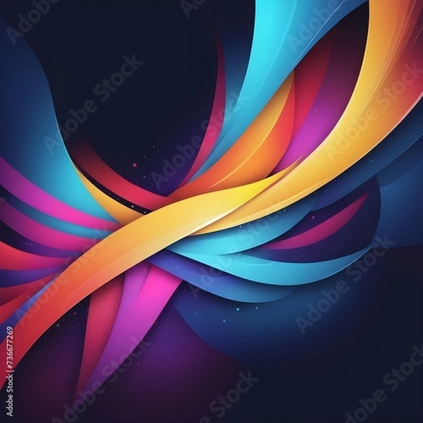 Obraz abstract background with colorful wave