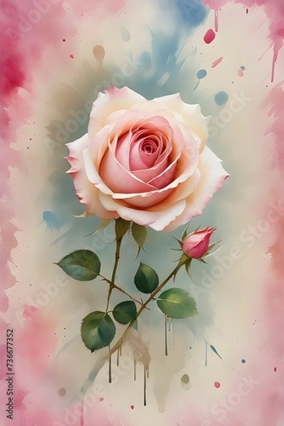 Obraz rose texture made from oil painting