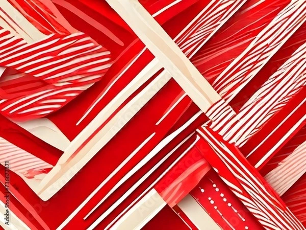 Obraz red and white background