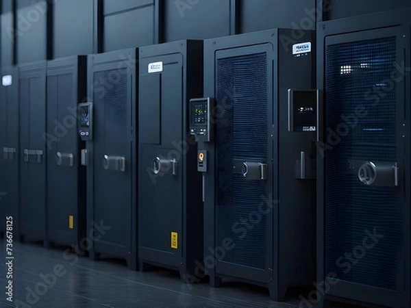 Obraz server rack with servers