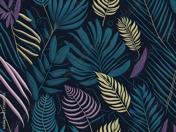 Obraz seamless pattern with leaves