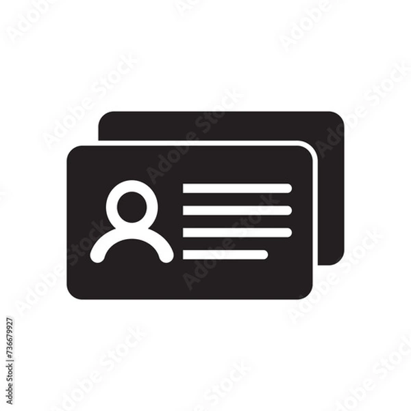 Fototapeta identity card, a document icon, vector illustration