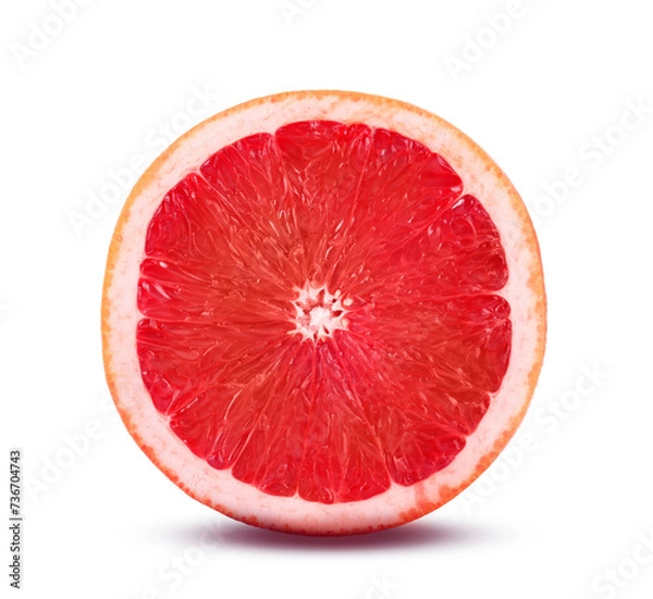 Obraz Half of ripe grapefruit isolated on white
