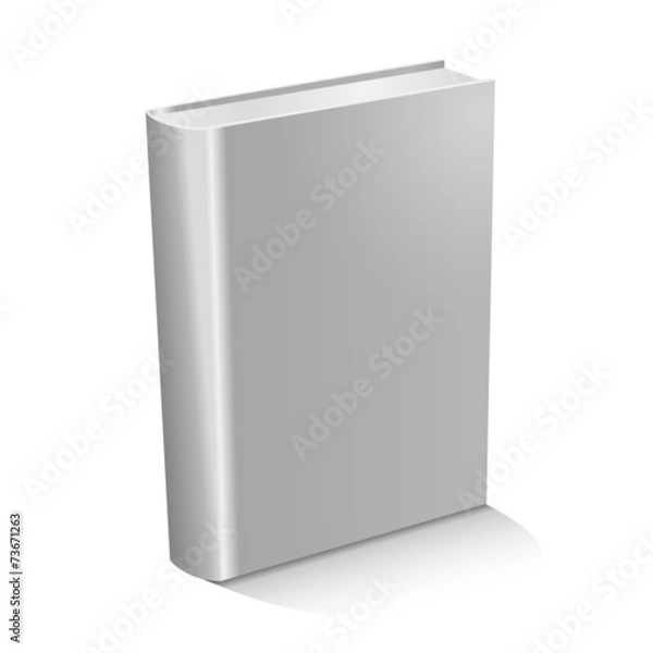 Obraz Blank book on white background. Vector.