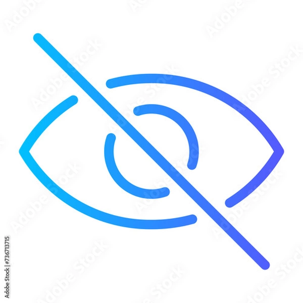 Obraz not visible gradient icon