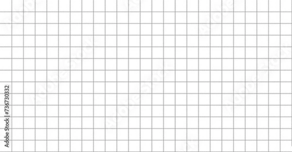 Fototapeta Illustrations and vectors Square grid, black dotted lines, transparent background. png.