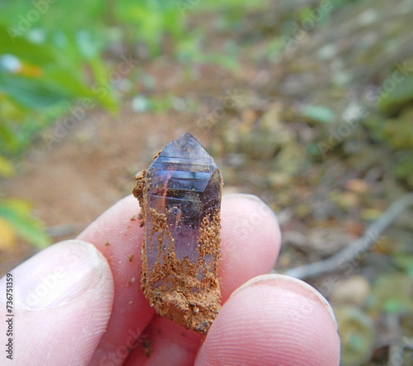 Obraz 山で拾った紫水晶