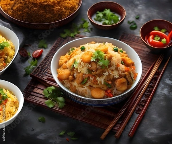 Obraz rice with chicken