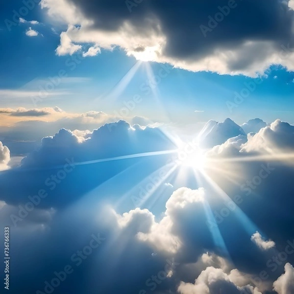 Obraz blue sky with clouds