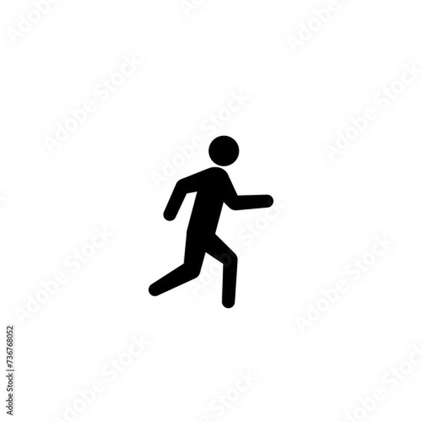 Fototapeta Run icon, logo, shape, symbol, arts, design, icon, sports