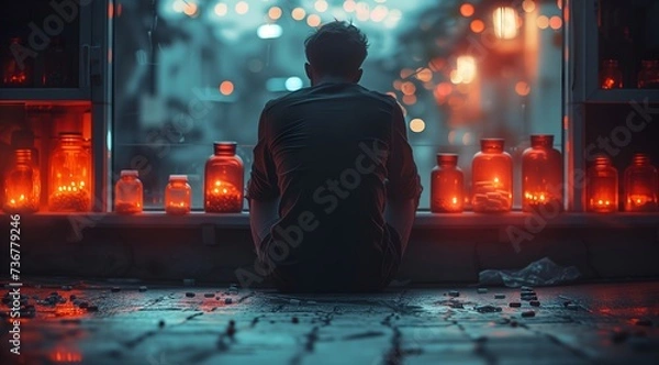 Obraz medicine addiction man