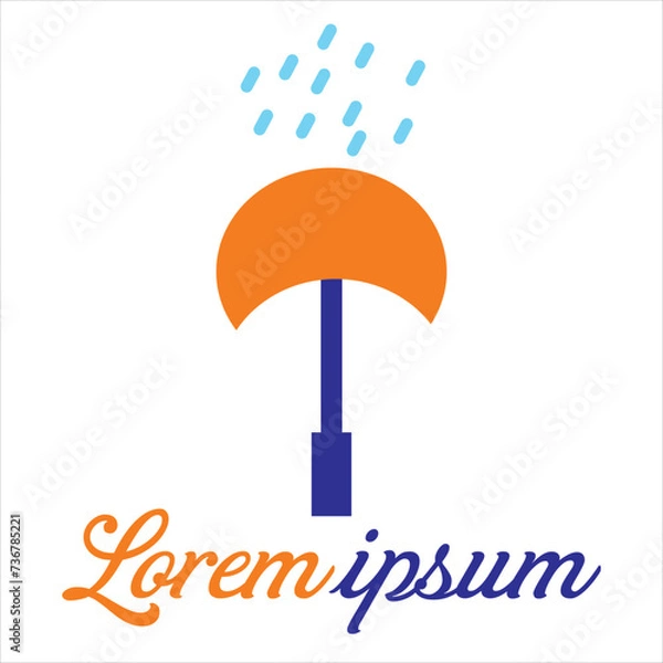 Fototapeta Umbrella icon in trendy flat style isolated on background. Umbrella icon page symbol for your web site design Umbrella icon logo, app, UI. Umbrella icon Vector illustration, 
