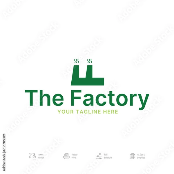 Obraz Minimal Factory Logo Template