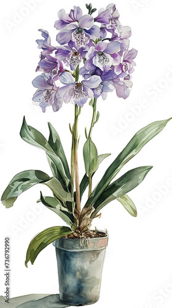 Fototapeta ランの水彩画